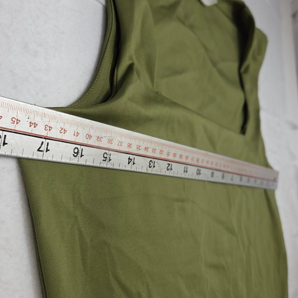 Women's No Boundaries Olive Green Square Neck Tank Top L - Picture 9 of 10